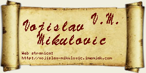 Vojislav Mikulović vizit kartica